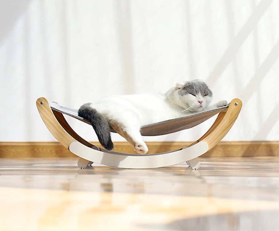 Rede Luxo CatHammock™ – Descanso Elevado com Base de Madeira - Imagem 3