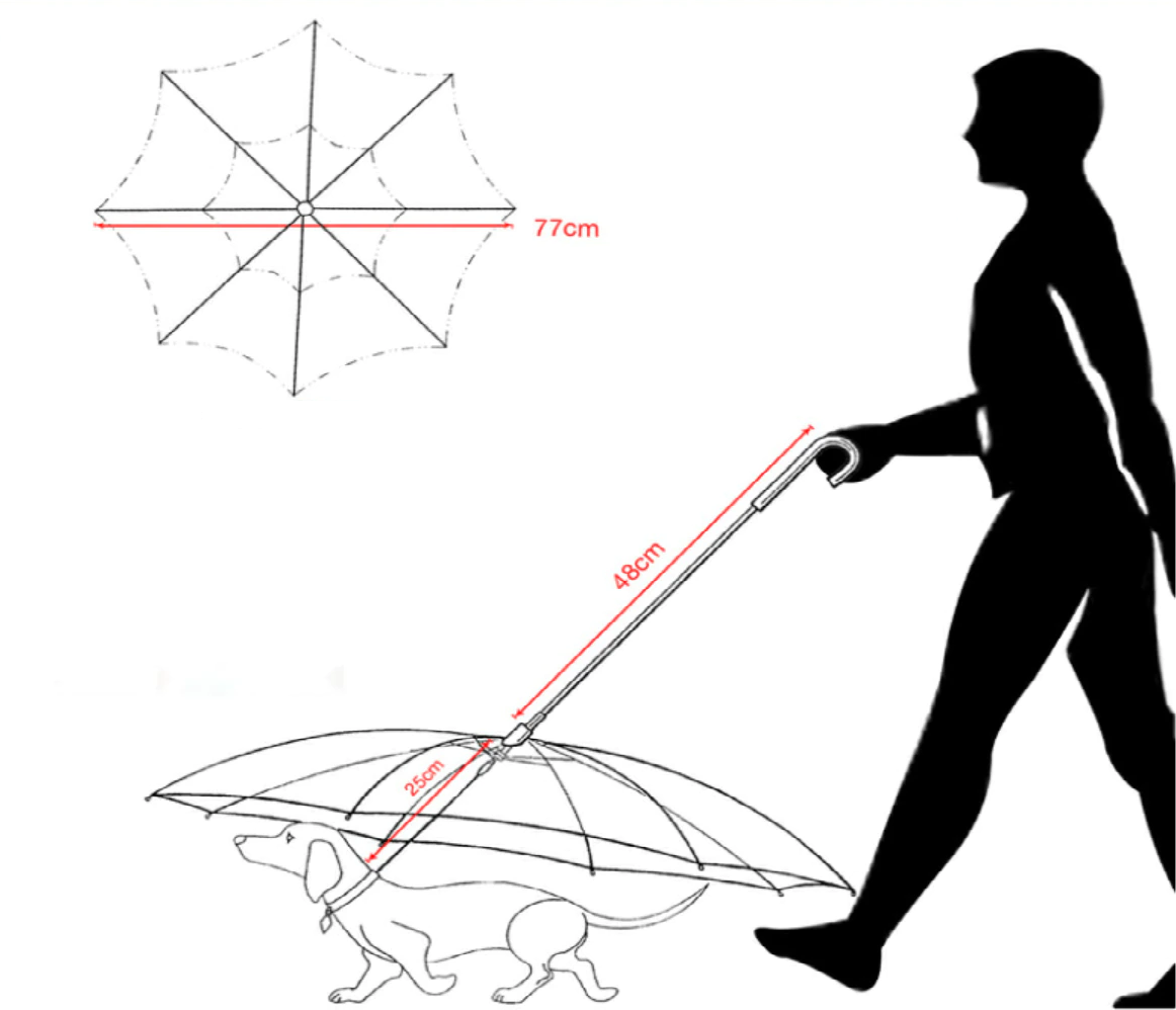 Guia com Guarda-chuva Tour para pet