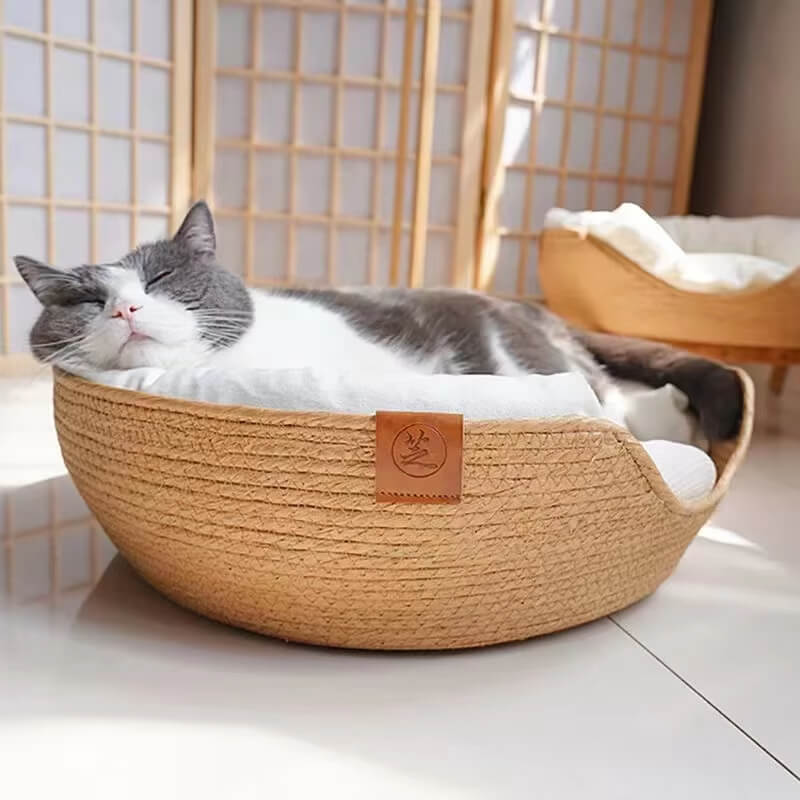 Cama pet com travesseiros decorativos