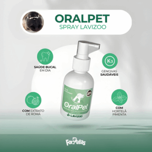 Oralpet Spray 100ml – Anti-Tártaro, Mau Hálito e Gengivite para Cães e Gatos – Lavizoo™