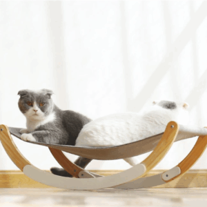 Rede Luxo CatHammock™ – Descanso Elevado com Base de Madeira
