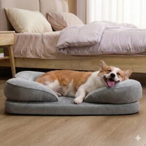 Cama Sofá Ortopédica para Cachorro de Medio e Grande Porte – Lupzy™ | Alívio Articular e Conforto Premium