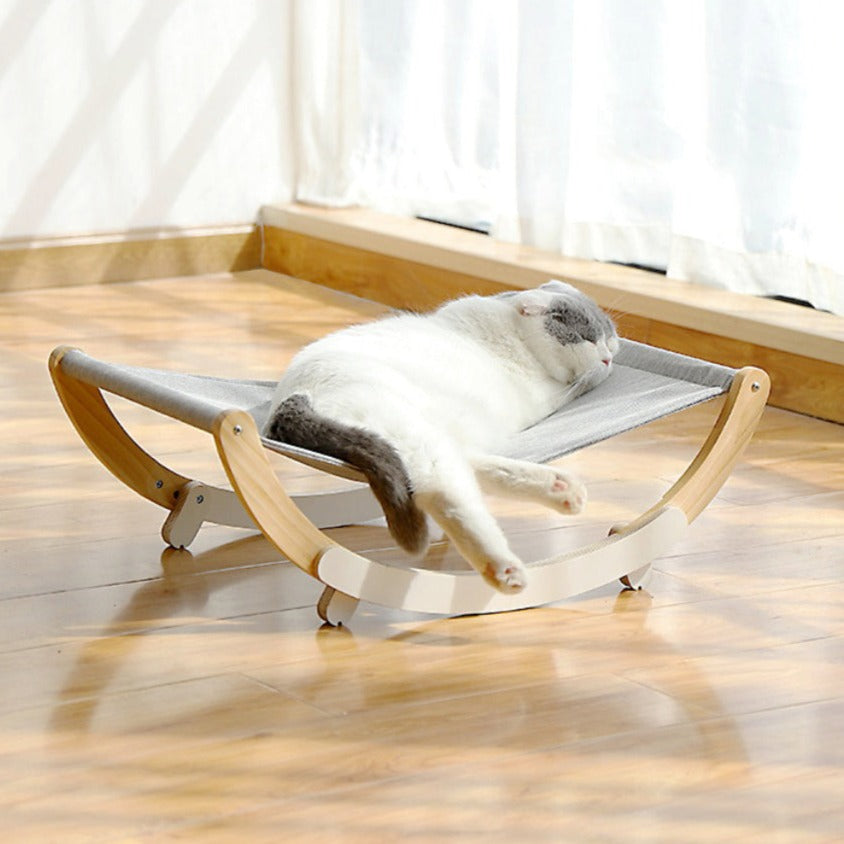 Rede Luxo CatHammock™ – Descanso Elevado com Base de Madeira - Imagem 2