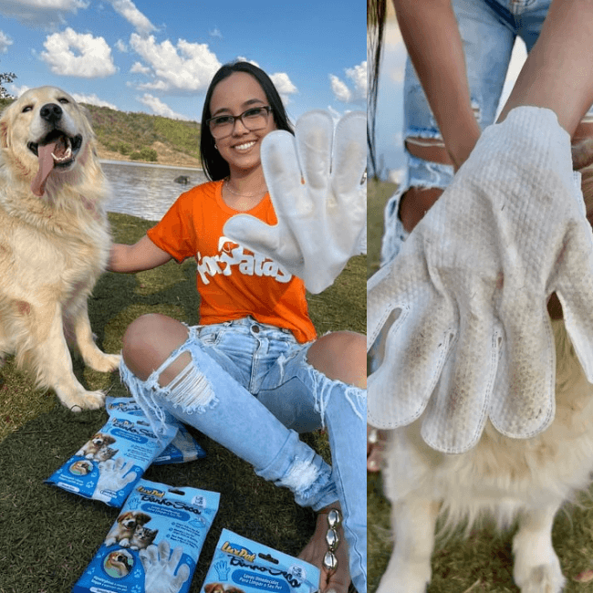 Luva Umedecida com Vitamina E – Banho a Seco e Pele Hidratada ForPatas™ - Imagem 2