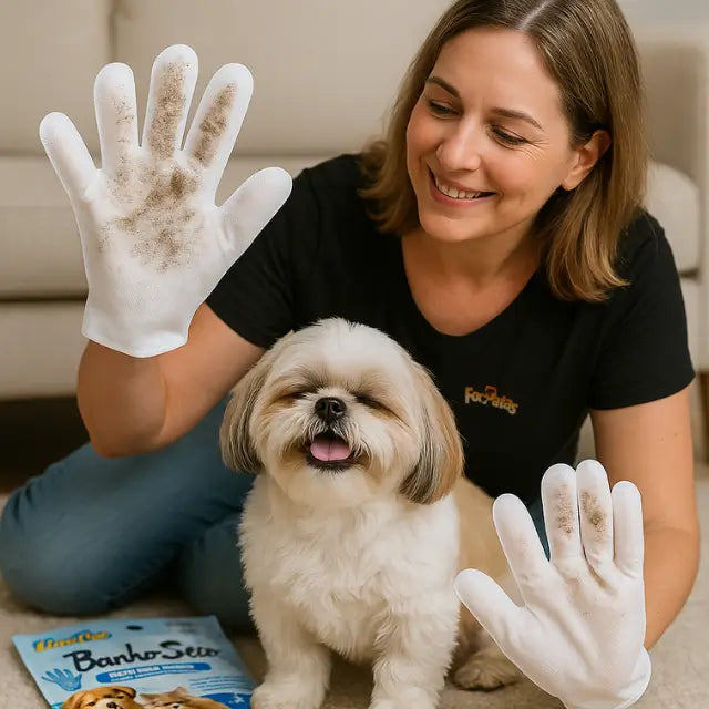 Luva Umedecida com Vitamina E – Banho a Seco e Pele Hidratada ForPatas™ - Imagem 5