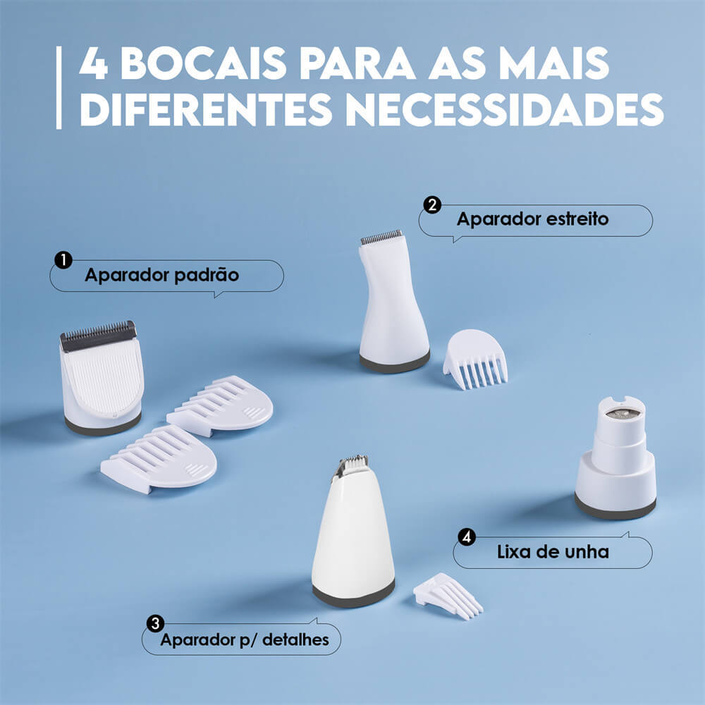 Máquina de Tosa 4 em 1 Profissional para Pets – Silenciosa, Bivolt e Recarregável | ForPatas - Imagem 2