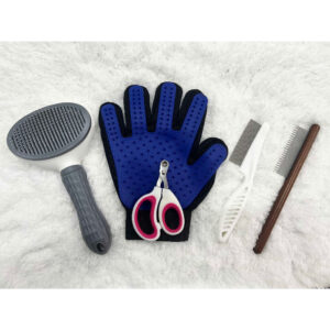 Kit Higiene 5 em 1 para Pets – Banho, Escovação e Corte de Unhas | ForPatas