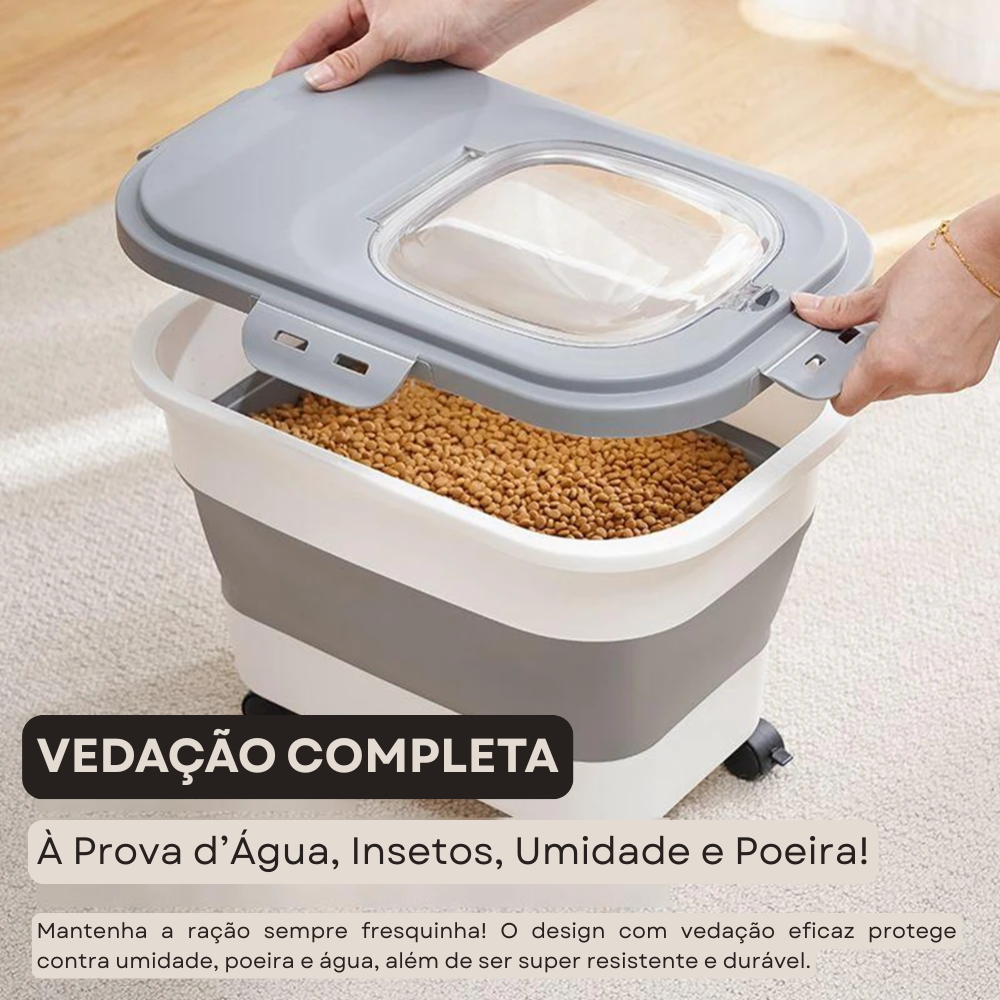 Armazenador Dobrável de Ração 15kg com Copo Medidor – ForPatas - Imagem 7