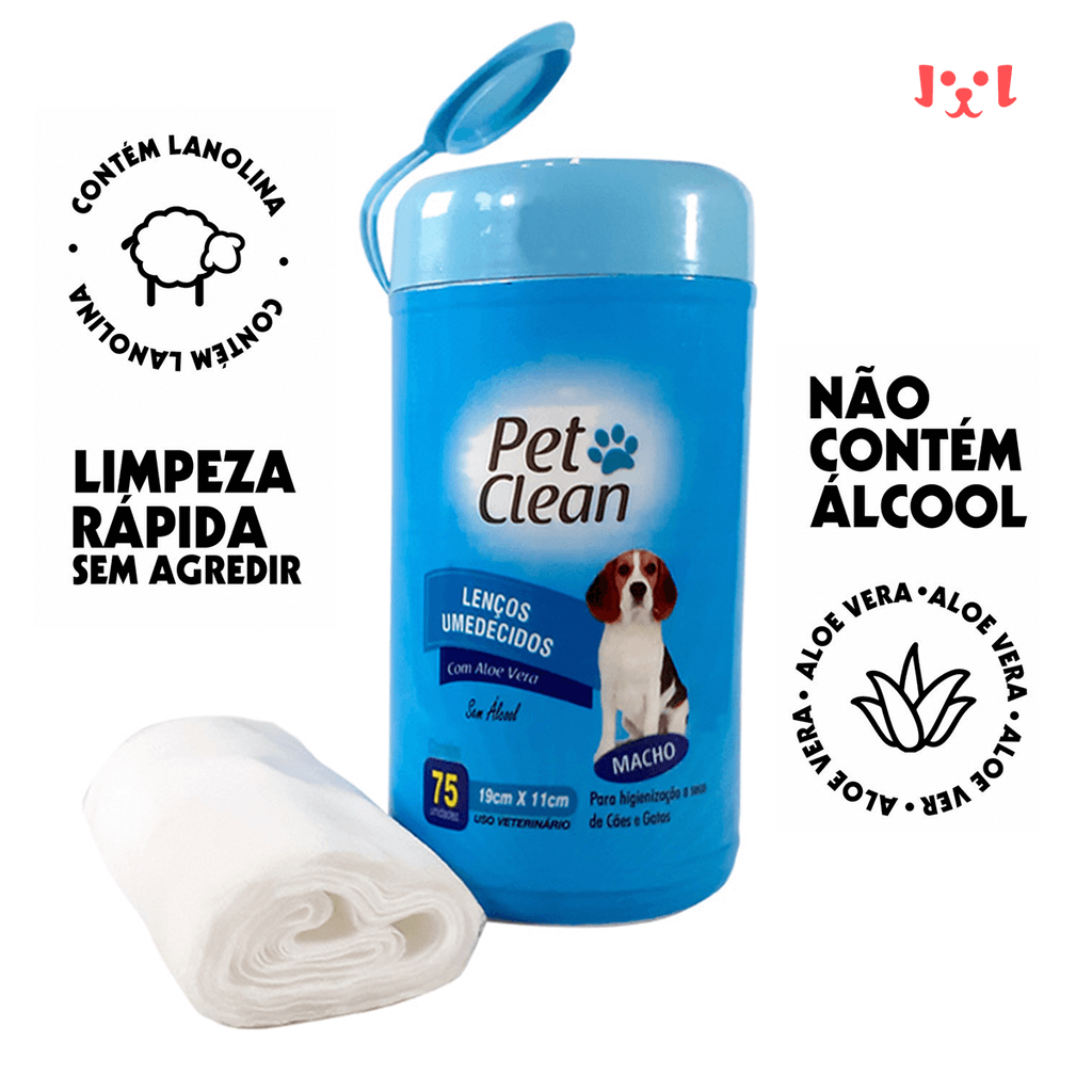 Kit com 3 Pacotes de Lenços Umedecidos para Pets – Higiene Rápida e Segura - Imagem 3