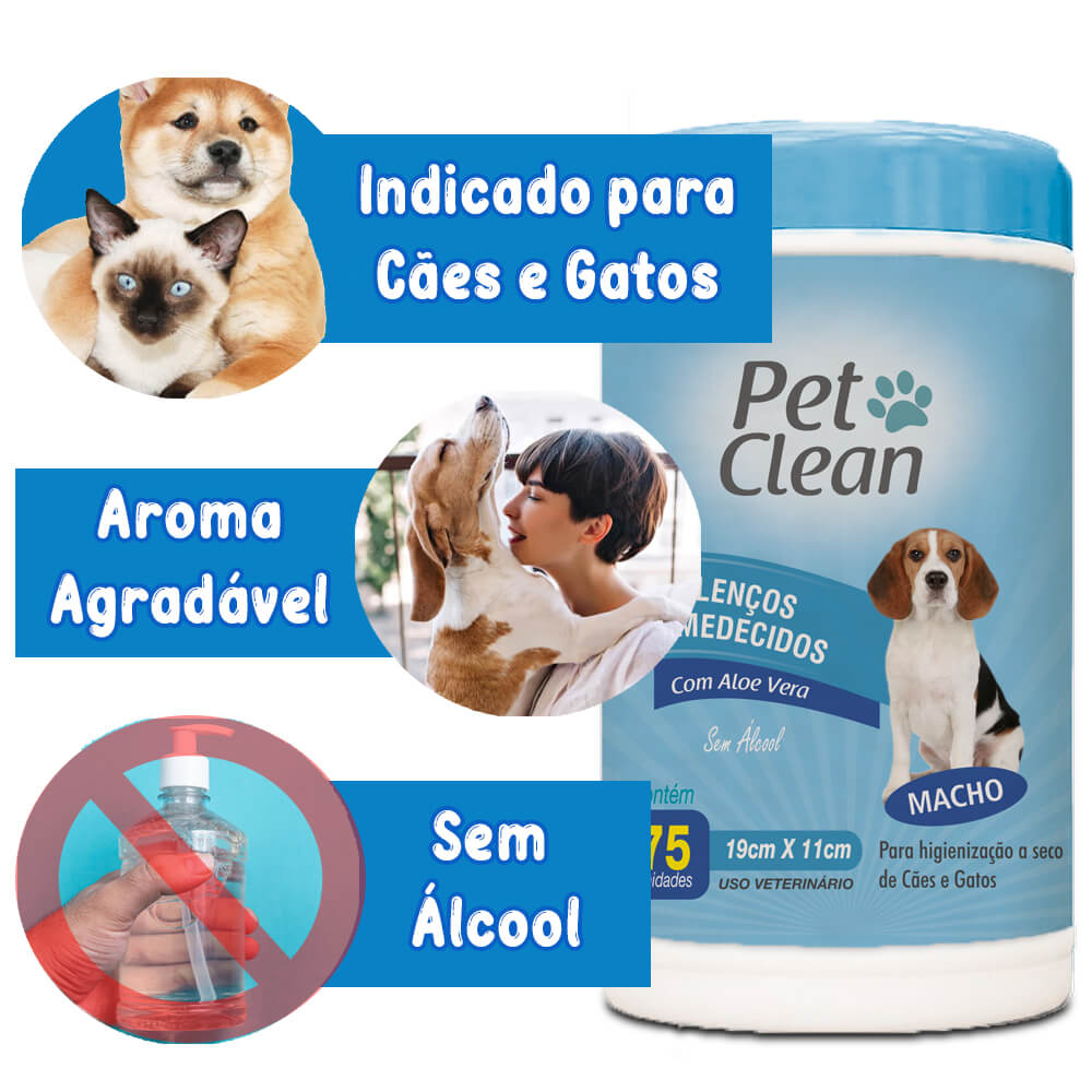 Kit com 3 Pacotes de Lenços Umedecidos para Pets – Higiene Rápida e Segura - Imagem 4