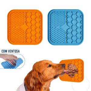 Tapete Comedouro Lamber com Ventosas – Dougez™ | Antiestresse para Cães e Gatos