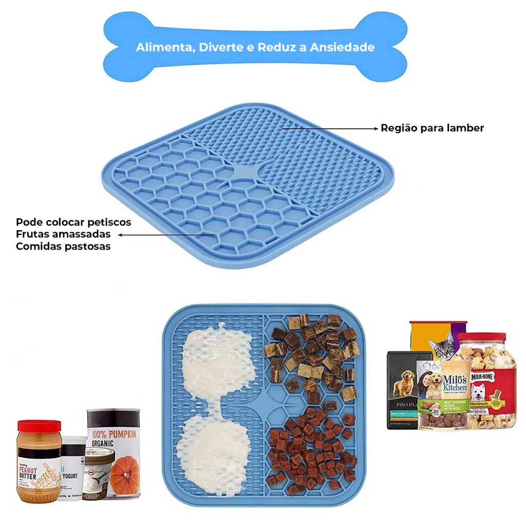 Tapete Comedouro Lamber com Ventosas – Dougez™ | Antiestresse para Cães e Gatos - Imagem 3