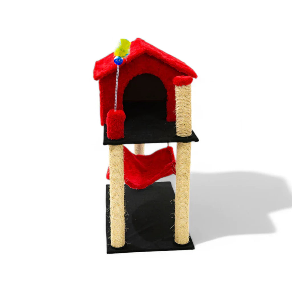 Arranhador para Gatos com Casinha e Playground Completo – Snouty™ | Diversão, Proteção e Aconchego Diário - Imagem 2