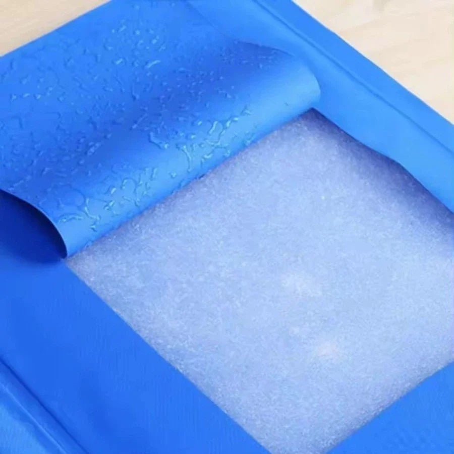 Tapete Gelado Azul para Pets Refrescante Contra Calor + Conforto Imediato - Imagem 4
