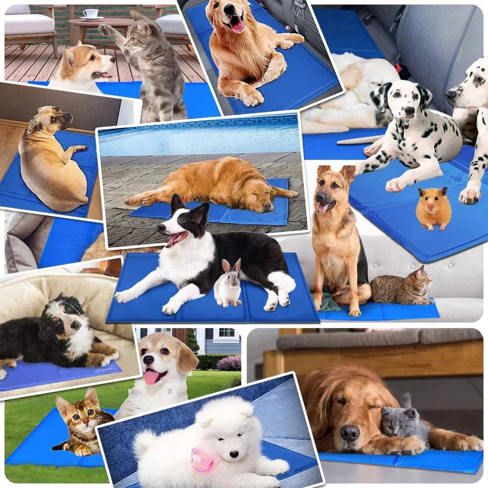 Tapete Gelado Azul para Pets Refrescante Contra Calor + Conforto Imediato - Imagem 5