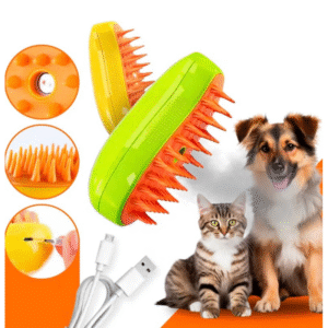 Escova a Vapor Recarregável 3 em 1 para Pets