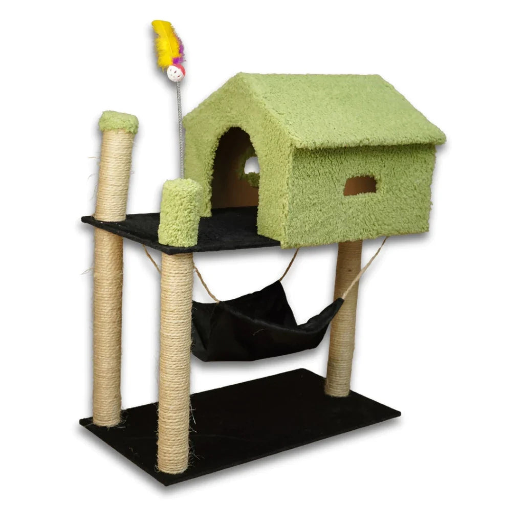 Arranhador para Gatos com Casinha e Playground Completo – Snouty™ | Diversão, Proteção e Aconchego Diário - Imagem 10