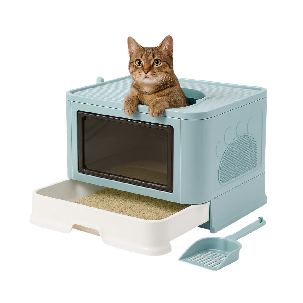 Caixa de Areia Premium Fechada com Entrada Superior e Arranhador – Snouty™ | Mais Limpeza e Zero Odor - Imagem 7