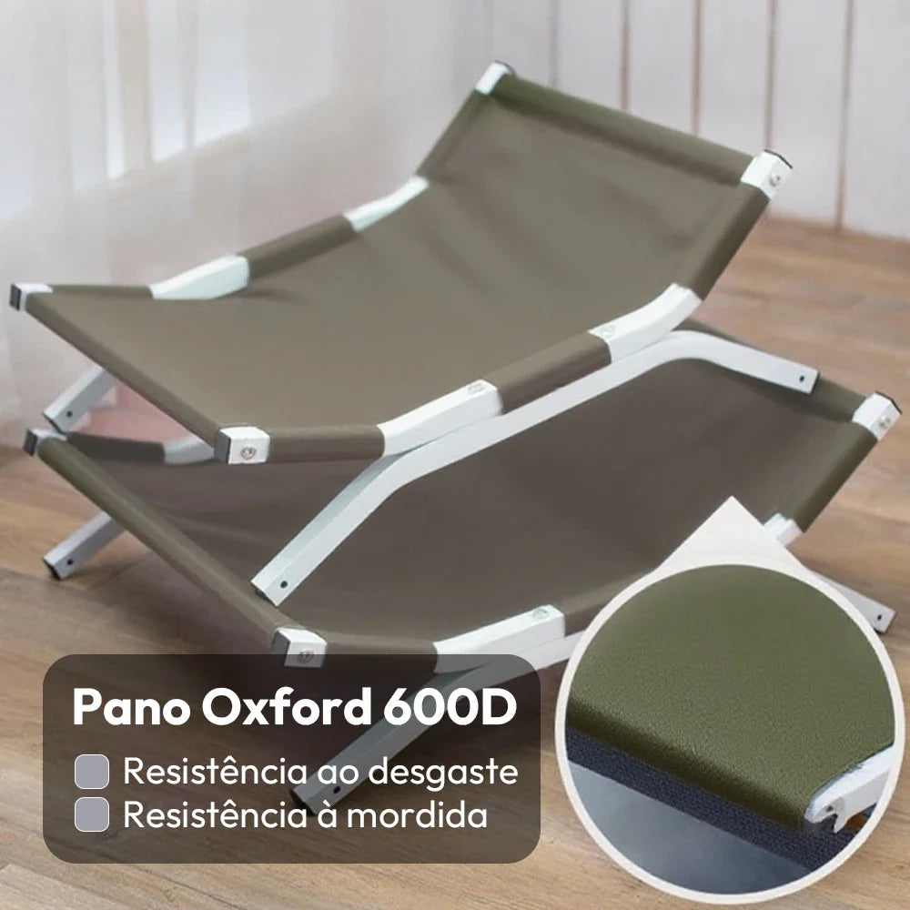 Cama Suspensa Impermeável para Cães e Gatos Pequenos e Médios – Snouty™ | Conforto Elevado em Todas as Estações - Imagem 4
