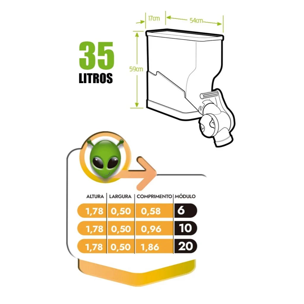 Container Porta Ração Transparente até 15kg com Vedação Hermética 35L – PlastPenser™ | Frescor, Higiene e Organização - Imagem 2