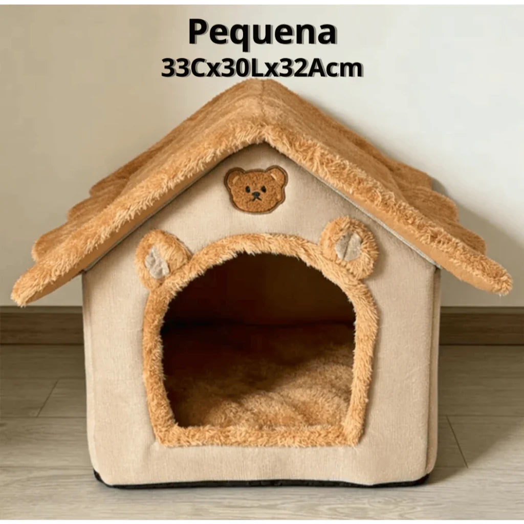 Cama Casinha Toca de Pelúcia Lavável para Cães e Gatos – Snouty™ | Aconchego e Proteção em Cada Descanso - Imagem 5
