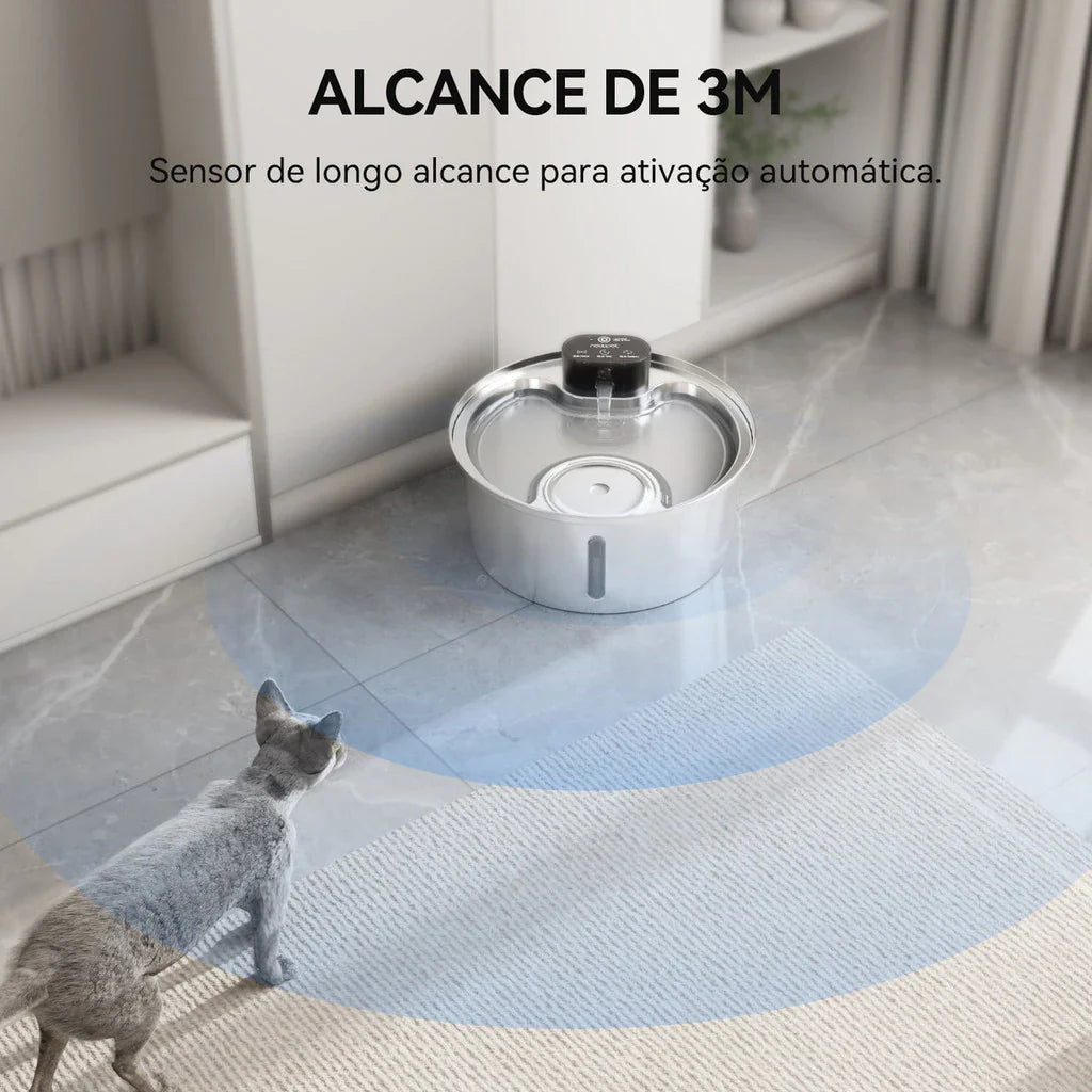 Fonte de Água Sem Fio 7,5L com Sensor de Presença para Pets – Newpet™ | Hidratação Automática e Econômica - Imagem 5