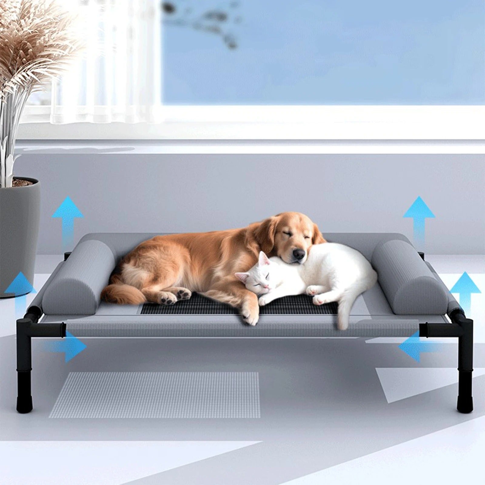 Cama Elevada Premium com Estrutura Reforçada para Cachorro e Gato Lupzy - Imagem 3