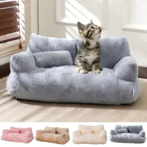 Sofá-Cama de Pelúcia para Cães e Gatos