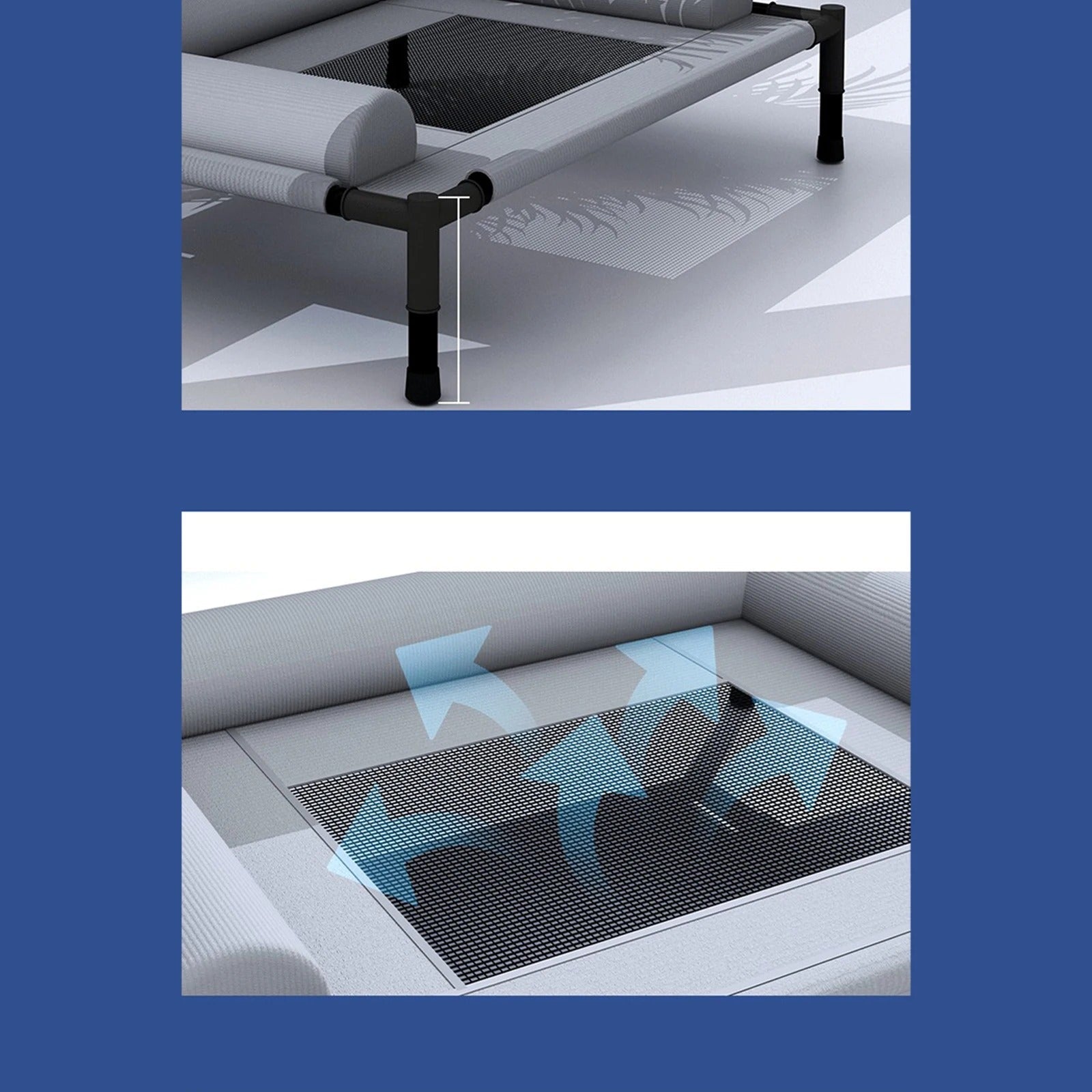 Cama Elevada Premium com Estrutura Reforçada para Cachorro e Gato Lupzy - Imagem 5