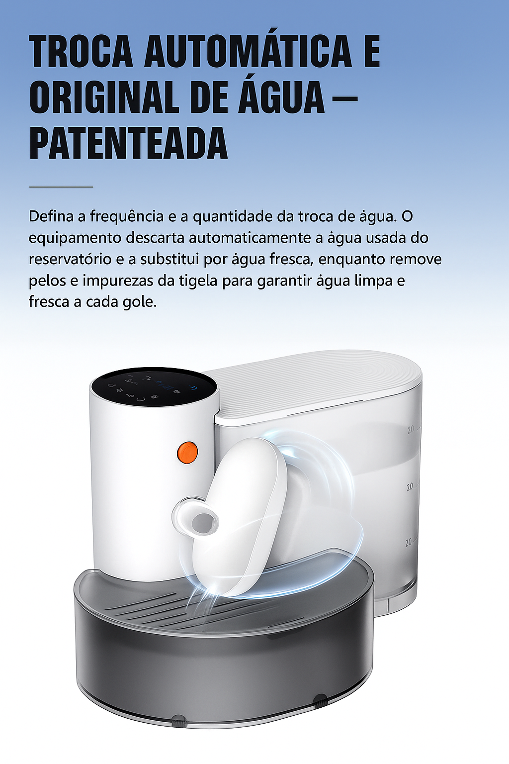 Bebedouro Pet Automático Inteligente 3L – HydraPet™ | ForPatas