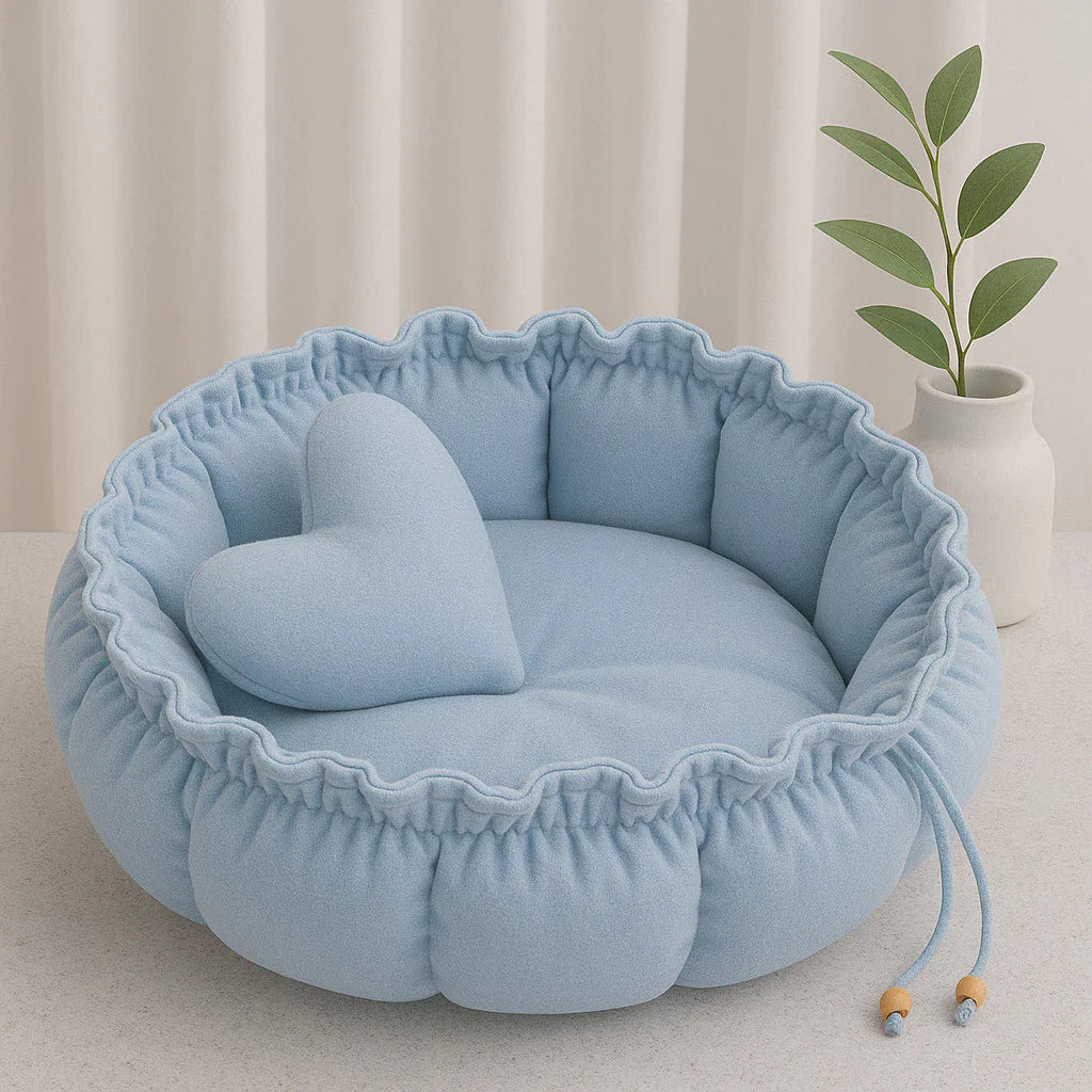 Caminha Pet Redonda Ajustável com Almofada de Coração – Lupzy™ Londres | Aconchego que Abraça - Imagem 6