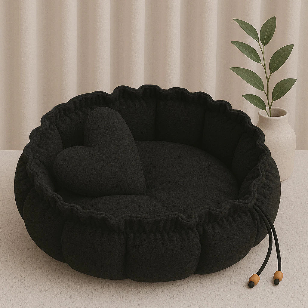 Caminha Pet Redonda Ajustável com Almofada de Coração – Lupzy™ Londres | Aconchego que Abraça - Imagem 9